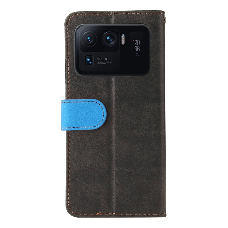 For Xiaomi Mi 11 Ultra Business Stitching-Color Horizontal Flip PU Leather Case with Holder & Card Slots & Photo Frame