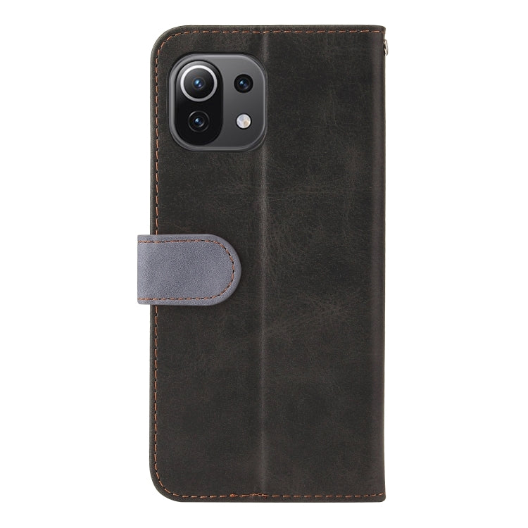 For Xiaomi Mi 11 Business Stitching-Color Horizontal Flip PU Leather Case with Holder & Card Slots & Photo Frame