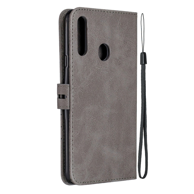For Samsung Galaxy A10s Stitching Style 2-Color Cow Texture Horizontal Flip PU Leather Case with Holder & Card Slot & Lanyard
