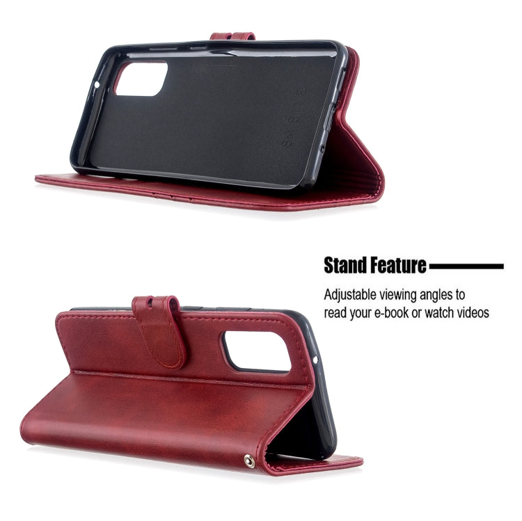 For Samsung Galaxy S20 Stitching Style 2-Color Cow Texture Horizontal Flip PU Leather Case with Holder & Card Slot & Lanyard