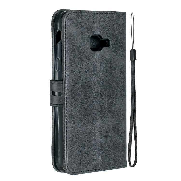 For Samsung Galaxy Xcover 4s Stitching Style 2-Color Cow Texture Horizontal Flip PU Leather Case with Holder & Card Slot & Lanyard