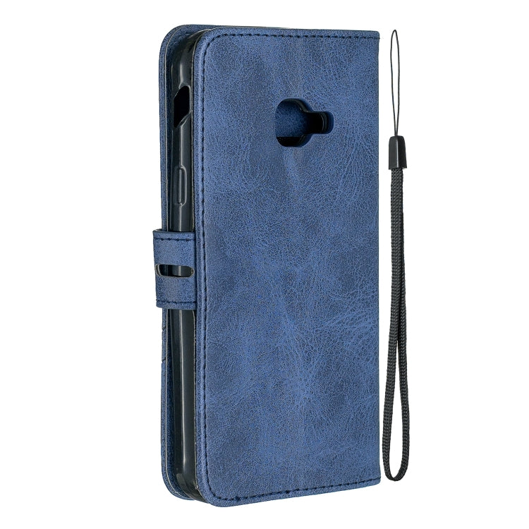 For Samsung Galaxy Xcover 4s Stitching Style 2-Color Cow Texture Horizontal Flip PU Leather Case with Holder & Card Slot & Lanyard