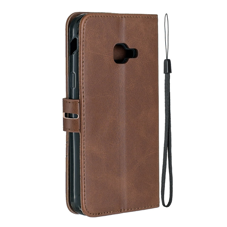 For Samsung Galaxy Xcover 4s Stitching Style 2-Color Cow Texture Horizontal Flip PU Leather Case with Holder & Card Slot & Lanyard