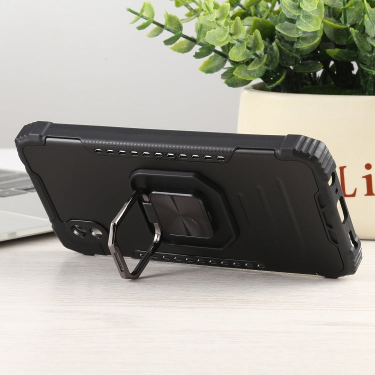 For Samsung Galaxy A01 Core / M01 Core Fierce Warrior Series Armor All-inclusive Shockproof Aluminum Alloy + TPU Protective Case with Ring Holder