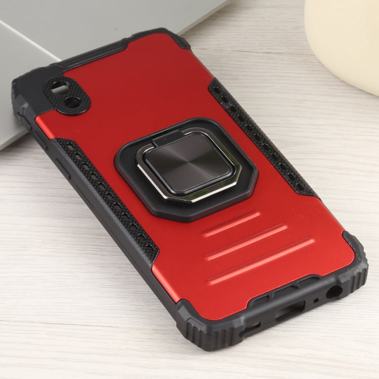 For Samsung Galaxy A01 Core / M01 Core Fierce Warrior Series Armor All-inclusive Shockproof Aluminum Alloy + TPU Protective Case with Ring Holder