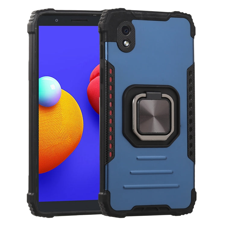 For Samsung Galaxy A01 Core / M01 Core Fierce Warrior Series Armor All-inclusive Shockproof Aluminum Alloy + TPU Protective Case with Ring Holder
