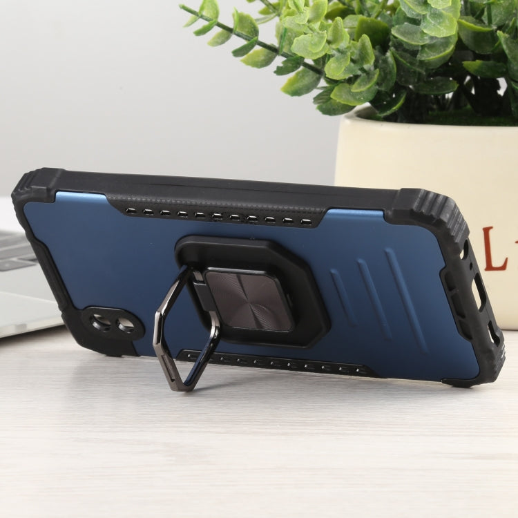 For Samsung Galaxy A01 Core / M01 Core Fierce Warrior Series Armor All-inclusive Shockproof Aluminum Alloy + TPU Protective Case with Ring Holder