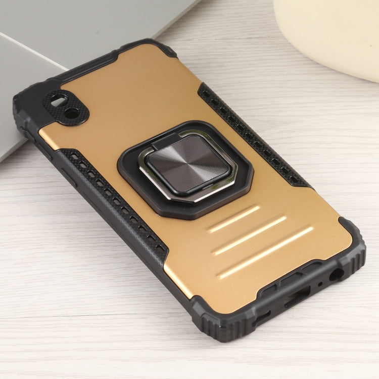 For Samsung Galaxy A01 Core / M01 Core Fierce Warrior Series Armor All-inclusive Shockproof Aluminum Alloy + TPU Protective Case with Ring Holder
