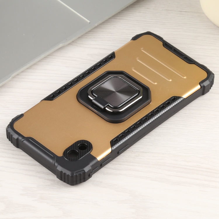 For Samsung Galaxy A01 Core / M01 Core Fierce Warrior Series Armor All-inclusive Shockproof Aluminum Alloy + TPU Protective Case with Ring Holder
