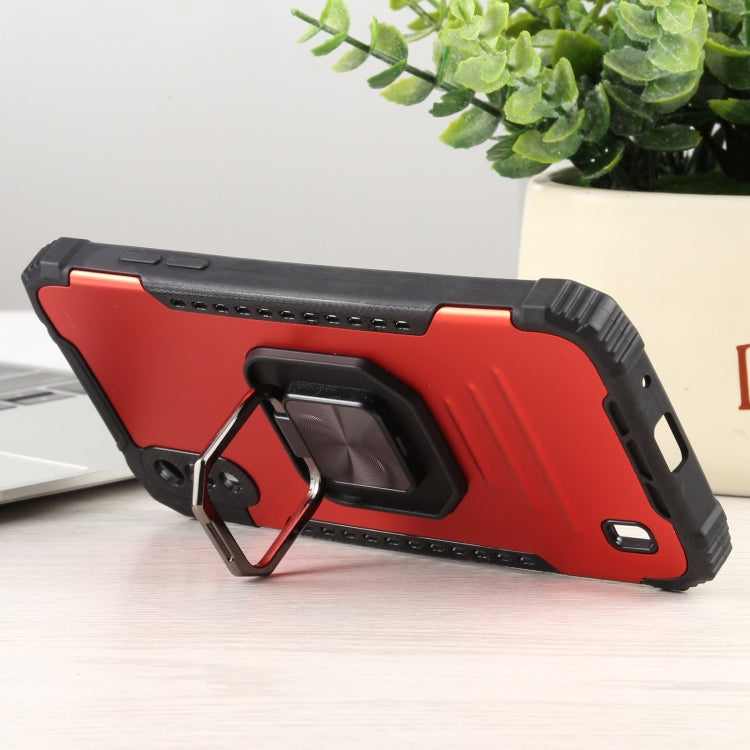 For Samsung Galaxy A01 US Version Fierce Warrior Series Armor All-inclusive Shockproof Aluminum Alloy + TPU Protective Case with Ring Holder