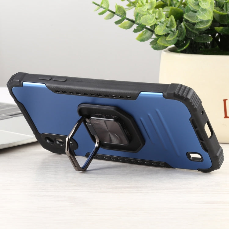 For Samsung Galaxy A01 US Version Fierce Warrior Series Armor All-inclusive Shockproof Aluminum Alloy + TPU Protective Case with Ring Holder