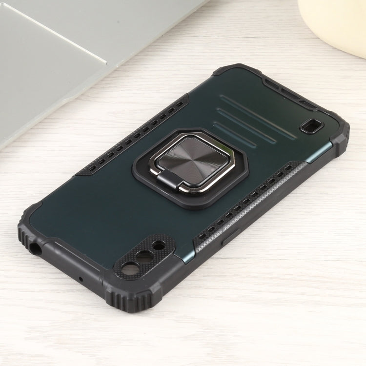 For Samsung Galaxy A01 US Version Fierce Warrior Series Armor All-inclusive Shockproof Aluminum Alloy + TPU Protective Case with Ring Holder