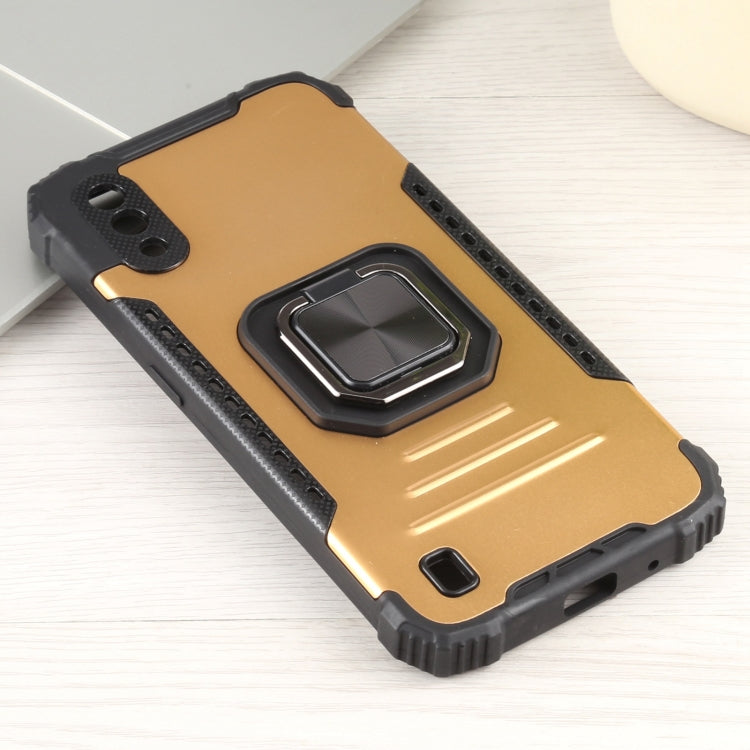 For Samsung Galaxy A01 US Version Fierce Warrior Series Armor All-inclusive Shockproof Aluminum Alloy + TPU Protective Case with Ring Holder