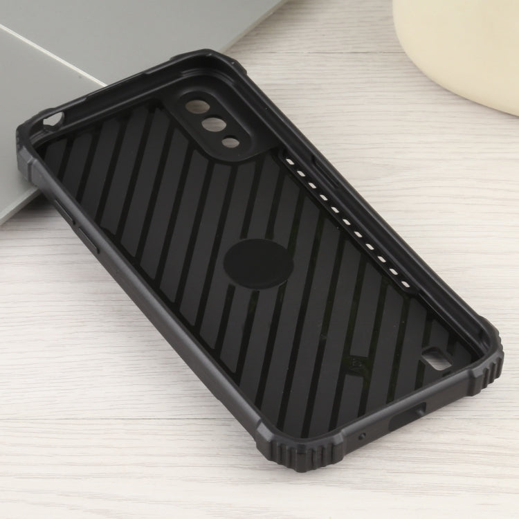 For Samsung Galaxy A01 / M01 Fierce Warrior Series Armor All-inclusive Shockproof Aluminum Alloy + TPU Protective Case with Ring Holder