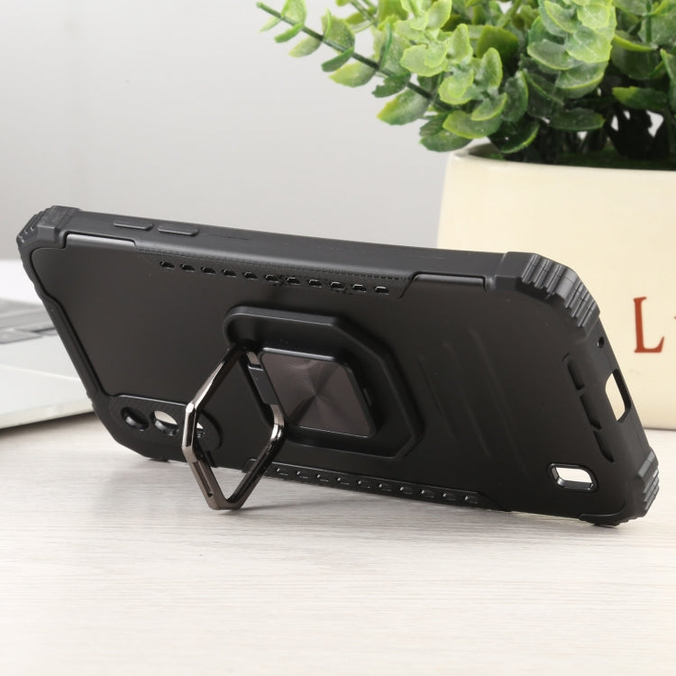 For Samsung Galaxy A01 / M01 Fierce Warrior Series Armor All-inclusive Shockproof Aluminum Alloy + TPU Protective Case with Ring Holder