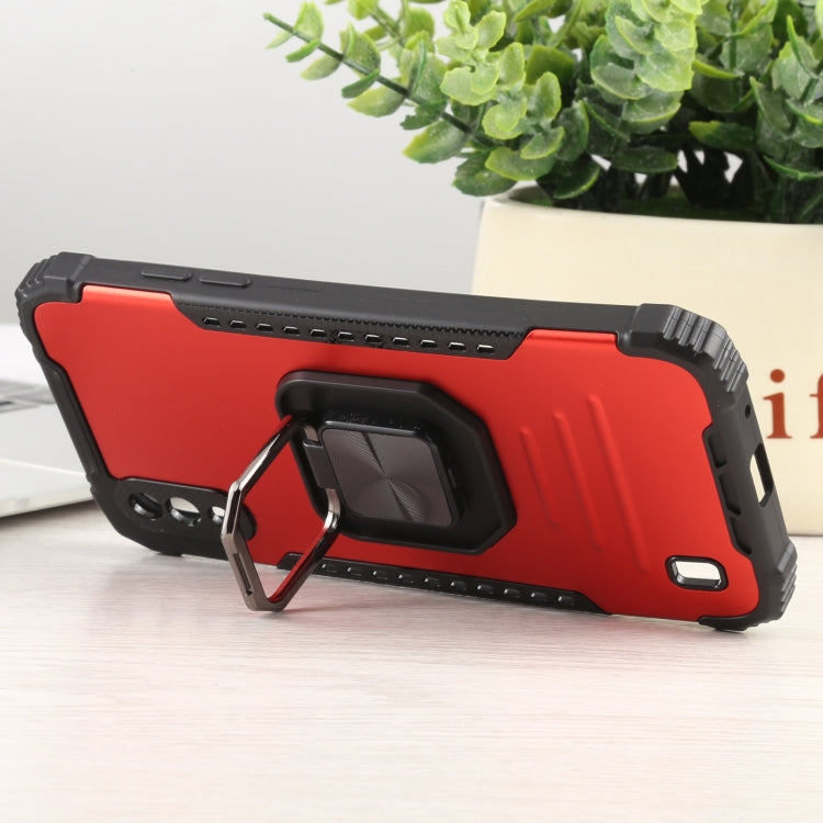 For Samsung Galaxy A01 / M01 Fierce Warrior Series Armor All-inclusive Shockproof Aluminum Alloy + TPU Protective Case with Ring Holder