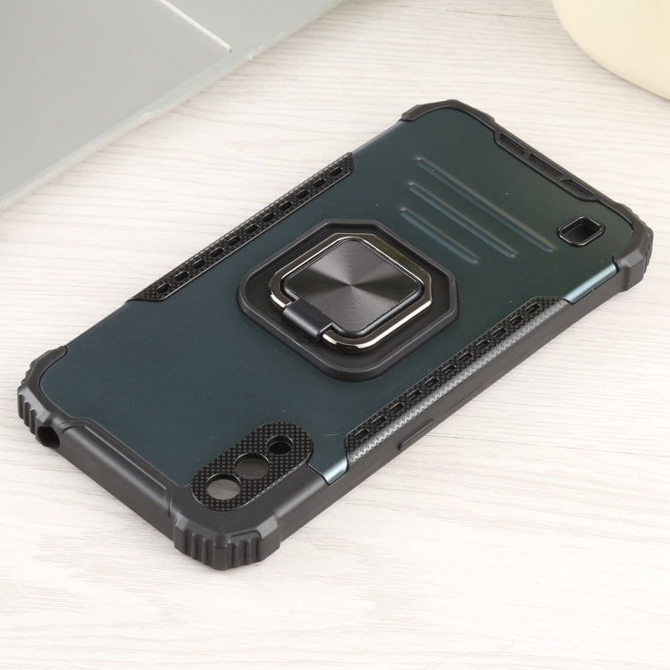 For Samsung Galaxy A01 / M01 Fierce Warrior Series Armor All-inclusive Shockproof Aluminum Alloy + TPU Protective Case with Ring Holder