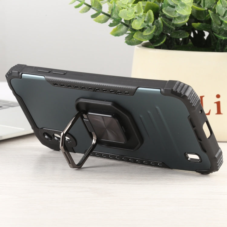For Samsung Galaxy A01 / M01 Fierce Warrior Series Armor All-inclusive Shockproof Aluminum Alloy + TPU Protective Case with Ring Holder