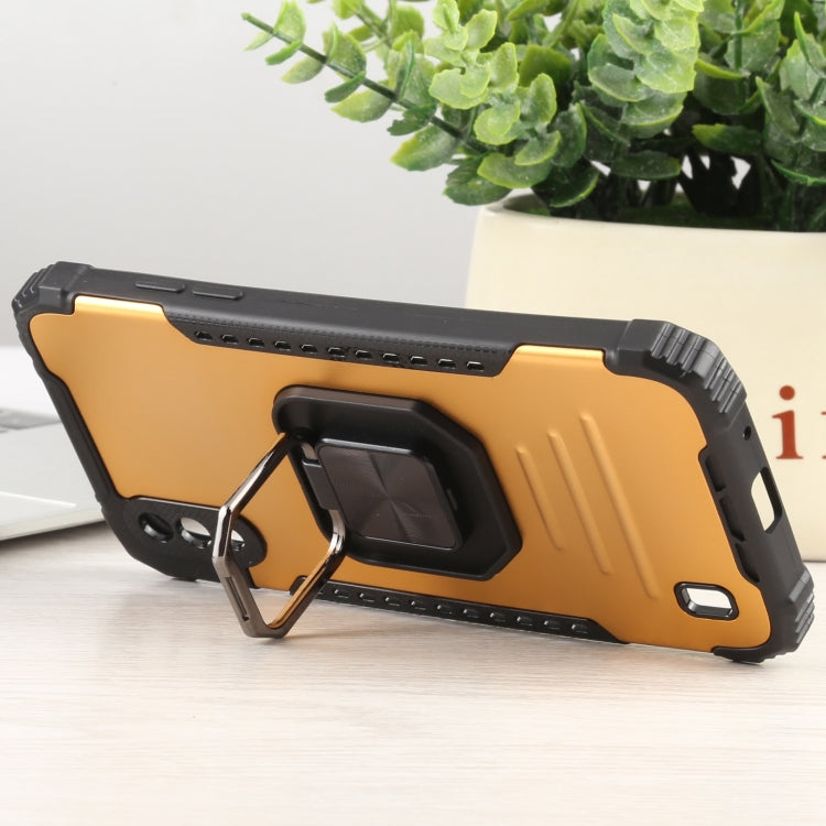 For Samsung Galaxy A01 / M01 Fierce Warrior Series Armor All-inclusive Shockproof Aluminum Alloy + TPU Protective Case with Ring Holder