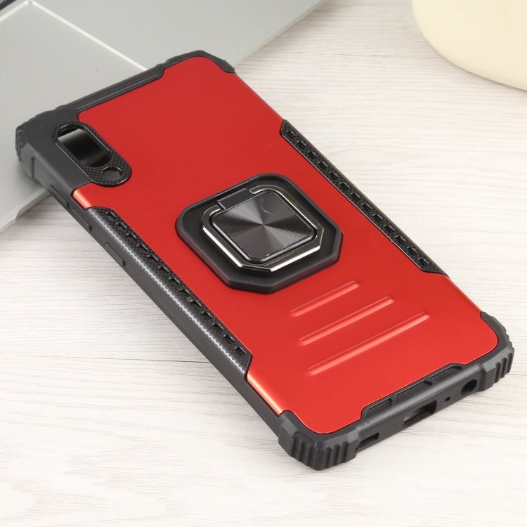 For Samsung Galaxy A02 / M02 Fierce Warrior Series Armor All-inclusive Shockproof Aluminum Alloy + TPU Protective Case with Ring Holder