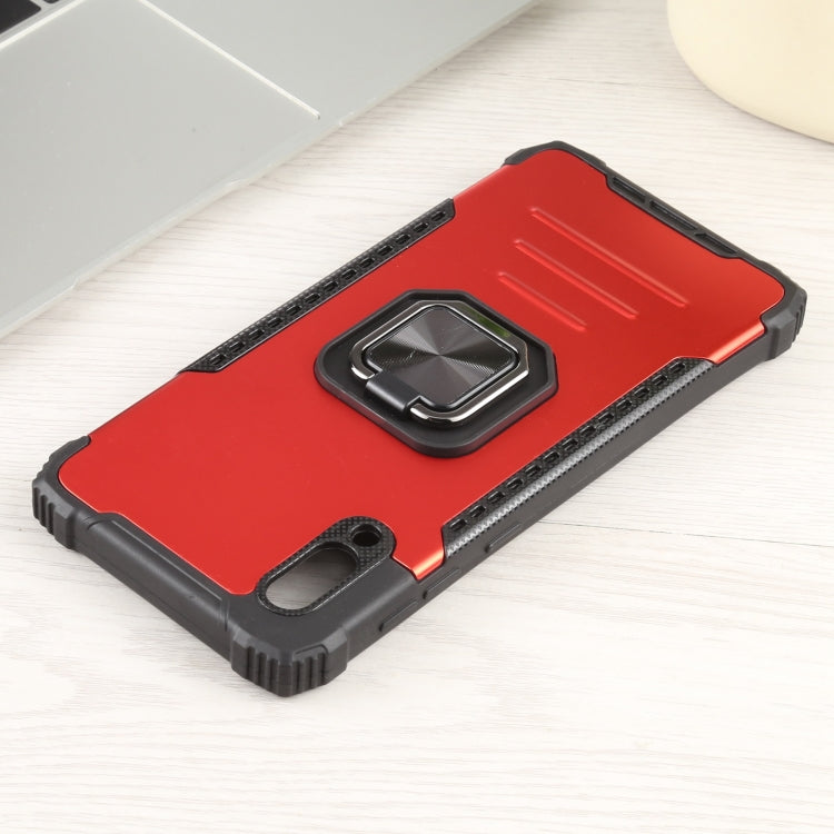 For Samsung Galaxy A02 / M02 Fierce Warrior Series Armor All-inclusive Shockproof Aluminum Alloy + TPU Protective Case with Ring Holder
