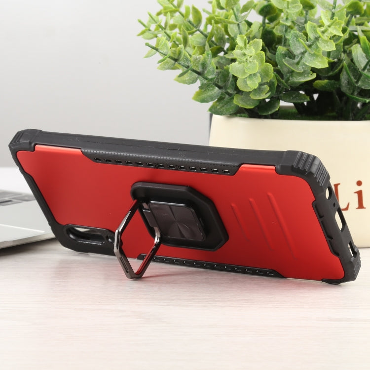 For Samsung Galaxy A02 / M02 Fierce Warrior Series Armor All-inclusive Shockproof Aluminum Alloy + TPU Protective Case with Ring Holder