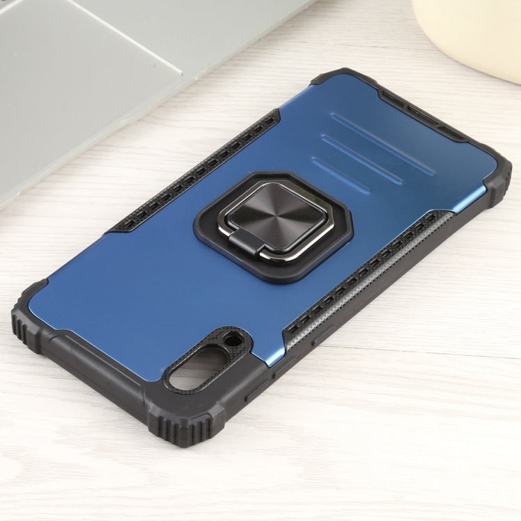 For Samsung Galaxy A02 / M02 Fierce Warrior Series Armor All-inclusive Shockproof Aluminum Alloy + TPU Protective Case with Ring Holder