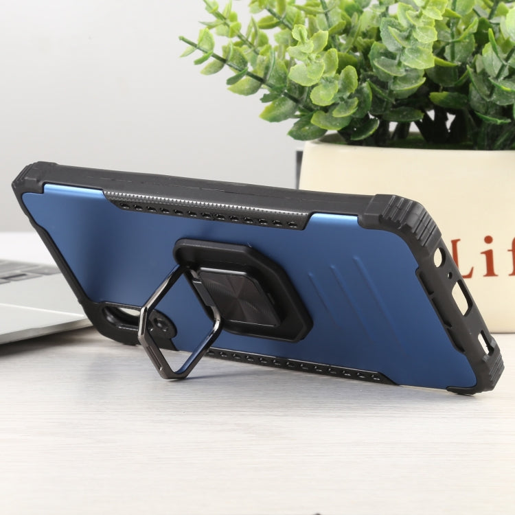 For Samsung Galaxy A02 / M02 Fierce Warrior Series Armor All-inclusive Shockproof Aluminum Alloy + TPU Protective Case with Ring Holder
