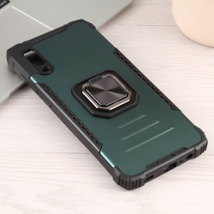For Samsung Galaxy A02 / M02 Fierce Warrior Series Armor All-inclusive Shockproof Aluminum Alloy + TPU Protective Case with Ring Holder