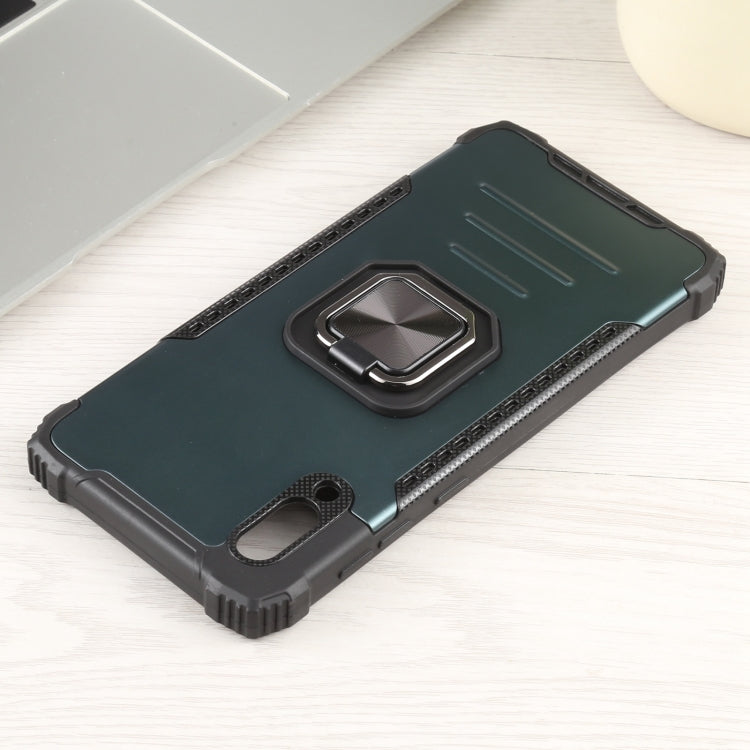 For Samsung Galaxy A02 / M02 Fierce Warrior Series Armor All-inclusive Shockproof Aluminum Alloy + TPU Protective Case with Ring Holder