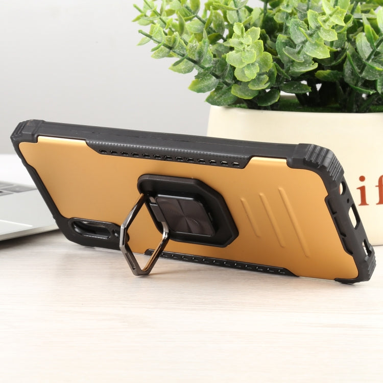 For Samsung Galaxy A02 / M02 Fierce Warrior Series Armor All-inclusive Shockproof Aluminum Alloy + TPU Protective Case with Ring Holder