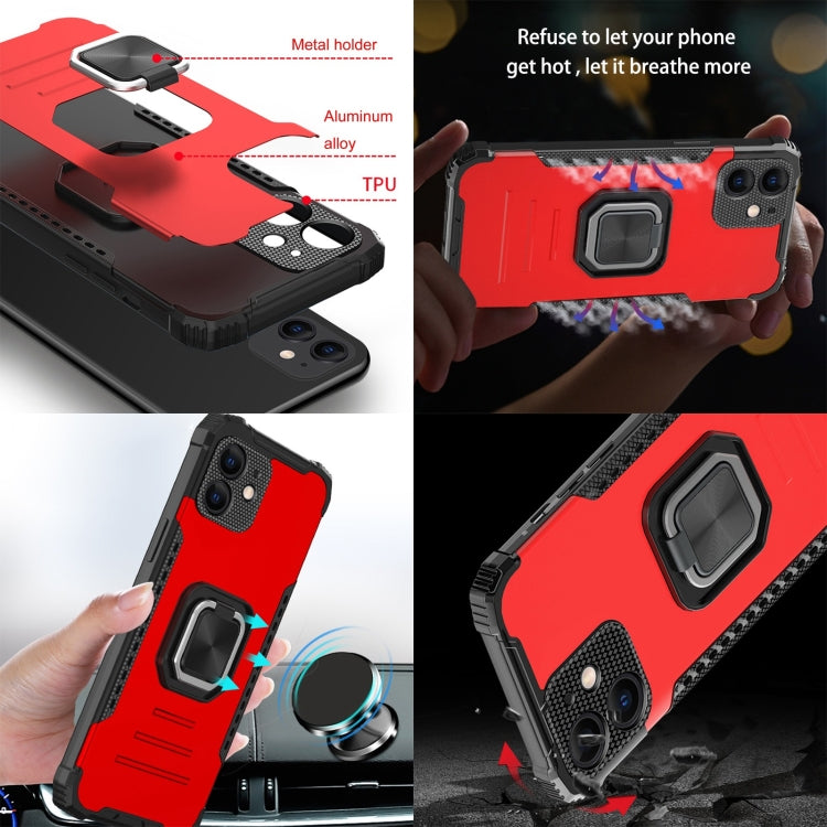 For Samsung Galaxy A02 / M02 Fierce Warrior Series Armor All-inclusive Shockproof Aluminum Alloy + TPU Protective Case with Ring Holder