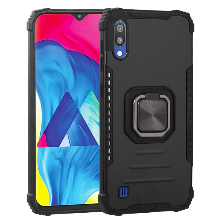 For Samsung Galaxy A10 / M10 Fierce Warrior Series Armor All-inclusive Shockproof Aluminum Alloy + TPU Protective Case with Ring Holder