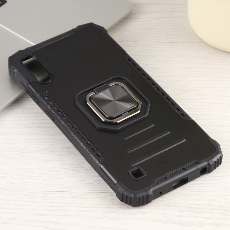 For Samsung Galaxy A10 / M10 Fierce Warrior Series Armor All-inclusive Shockproof Aluminum Alloy + TPU Protective Case with Ring Holder