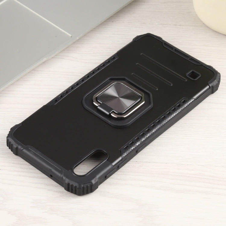 For Samsung Galaxy A10 / M10 Fierce Warrior Series Armor All-inclusive Shockproof Aluminum Alloy + TPU Protective Case with Ring Holder