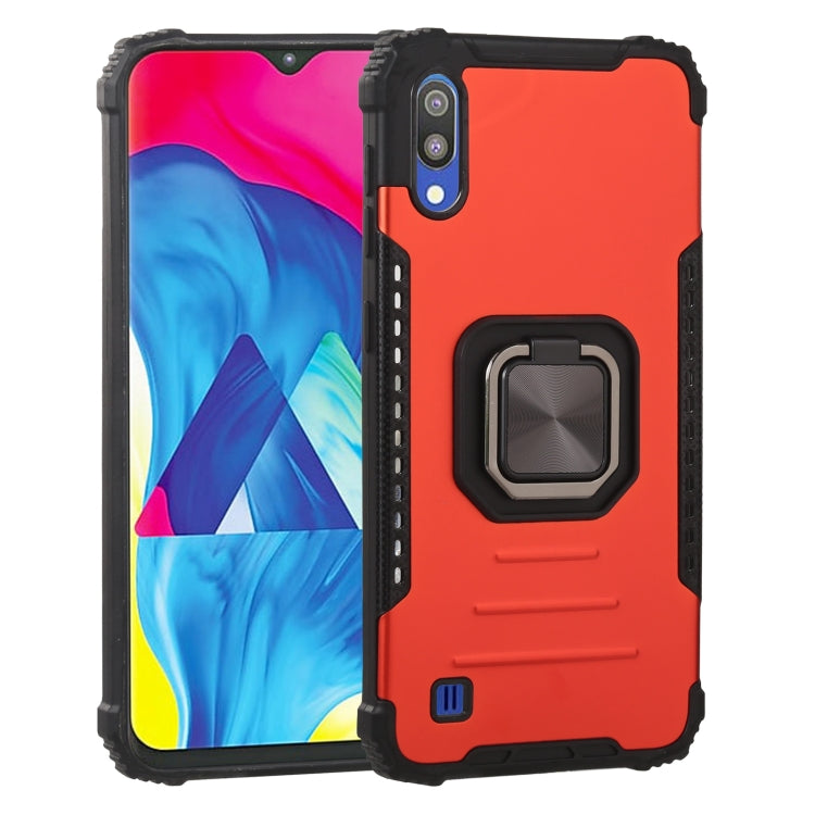 For Samsung Galaxy A10 / M10 Fierce Warrior Series Armor All-inclusive Shockproof Aluminum Alloy + TPU Protective Case with Ring Holder