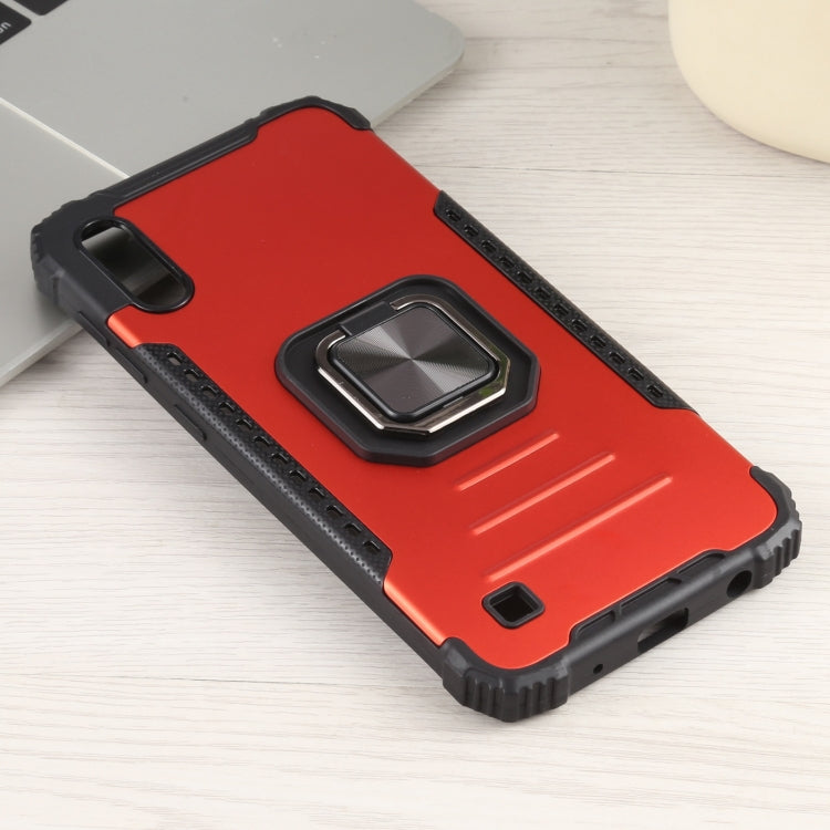 For Samsung Galaxy A10 / M10 Fierce Warrior Series Armor All-inclusive Shockproof Aluminum Alloy + TPU Protective Case with Ring Holder