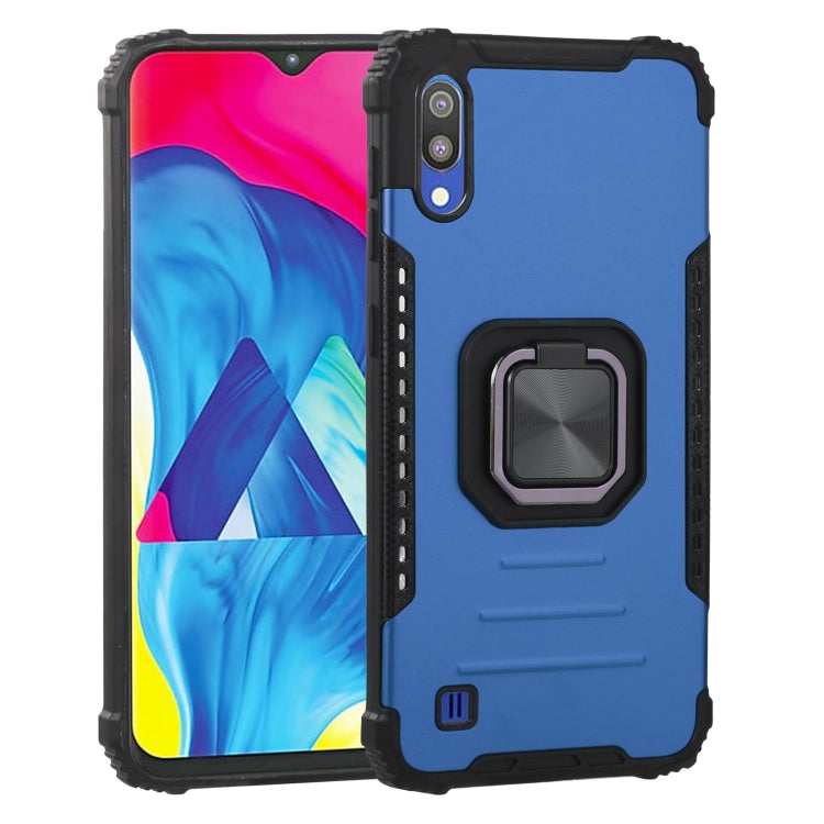 For Samsung Galaxy A10 / M10 Fierce Warrior Series Armor All-inclusive Shockproof Aluminum Alloy + TPU Protective Case with Ring Holder