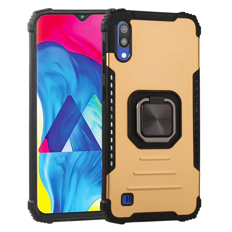 For Samsung Galaxy A10 / M10 Fierce Warrior Series Armor All-inclusive Shockproof Aluminum Alloy + TPU Protective Case with Ring Holder