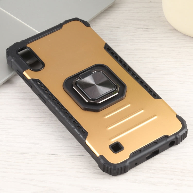 For Samsung Galaxy A10 / M10 Fierce Warrior Series Armor All-inclusive Shockproof Aluminum Alloy + TPU Protective Case with Ring Holder