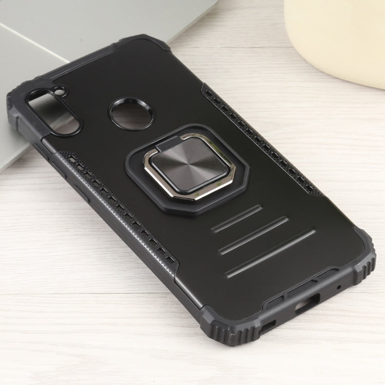 For Samsung Galaxy A11 US Version Fierce Warrior Series Armor All-inclusive Shockproof Aluminum Alloy + TPU Protective Case with Ring Holder