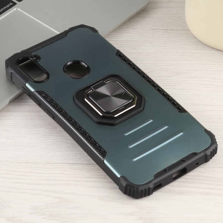 For Samsung Galaxy A11 US Version Fierce Warrior Series Armor All-inclusive Shockproof Aluminum Alloy + TPU Protective Case with Ring Holder