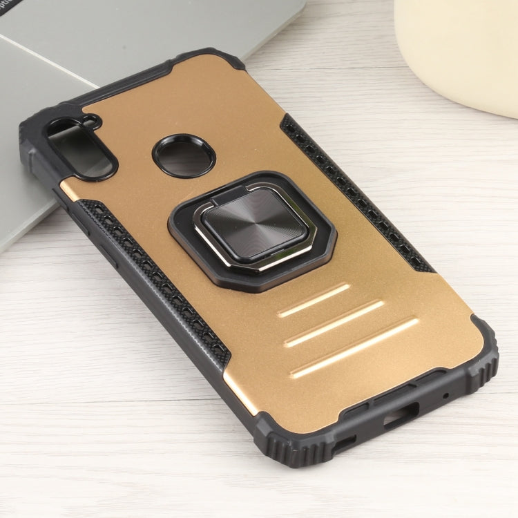 For Samsung Galaxy A11 US Version Fierce Warrior Series Armor All-inclusive Shockproof Aluminum Alloy + TPU Protective Case with Ring Holder