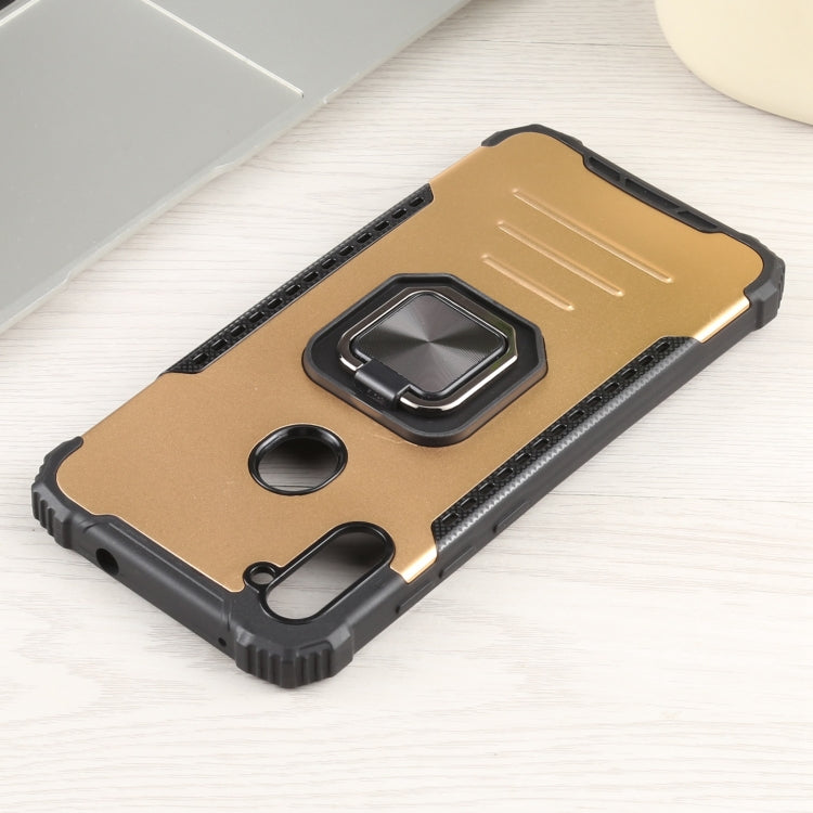 For Samsung Galaxy A11 US Version Fierce Warrior Series Armor All-inclusive Shockproof Aluminum Alloy + TPU Protective Case with Ring Holder