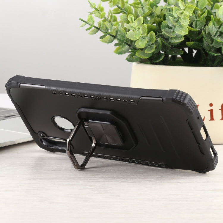 For Samsung Galaxy A11 EU Version / M11 Fierce Warrior Series Armor All-inclusive Shockproof Aluminum Alloy + TPU Protective Case with Ring Holder