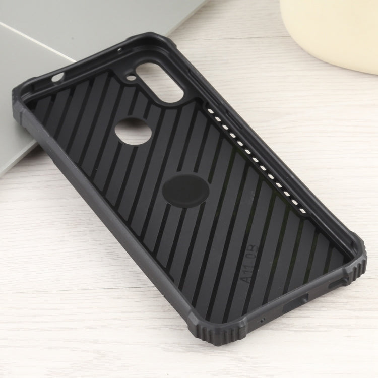 For Samsung Galaxy A11 / M11 Fierce Warrior Series Armor All-inclusive Shockproof Aluminum Alloy + TPU Protective Case with Ring Holder