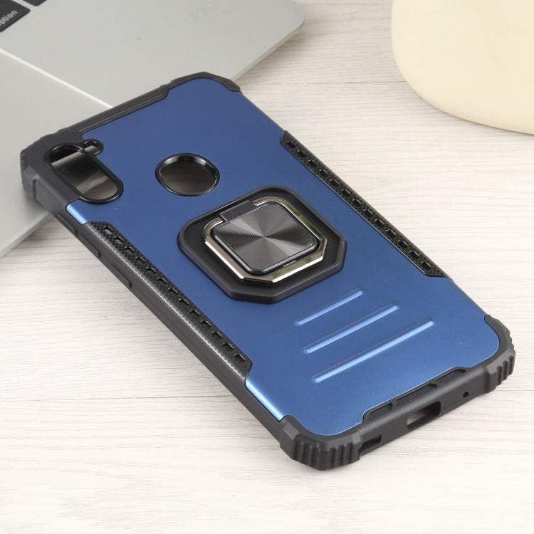 For Samsung Galaxy A11 / M11 Fierce Warrior Series Armor All-inclusive Shockproof Aluminum Alloy + TPU Protective Case with Ring Holder