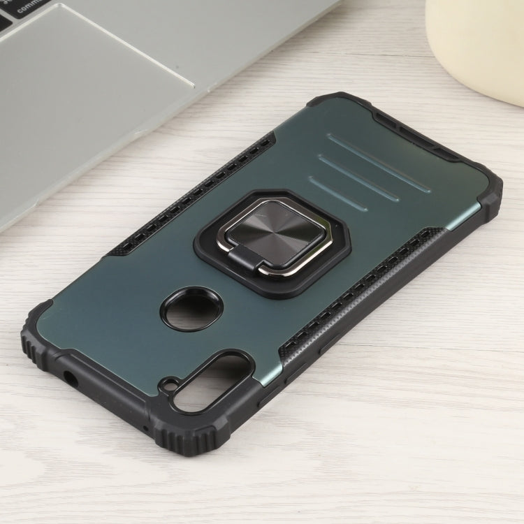 For Samsung Galaxy A11 / M11 Fierce Warrior Series Armor All-inclusive Shockproof Aluminum Alloy + TPU Protective Case with Ring Holder