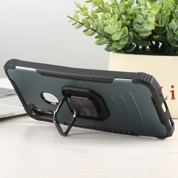 For Samsung Galaxy A11 / M11 Fierce Warrior Series Armor All-inclusive Shockproof Aluminum Alloy + TPU Protective Case with Ring Holder