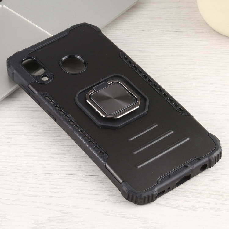 For Samsung Galaxy A20 / A30 Fierce Warrior Series Armor All-inclusive Shockproof Aluminum Alloy + TPU Protective Case with Ring Holder